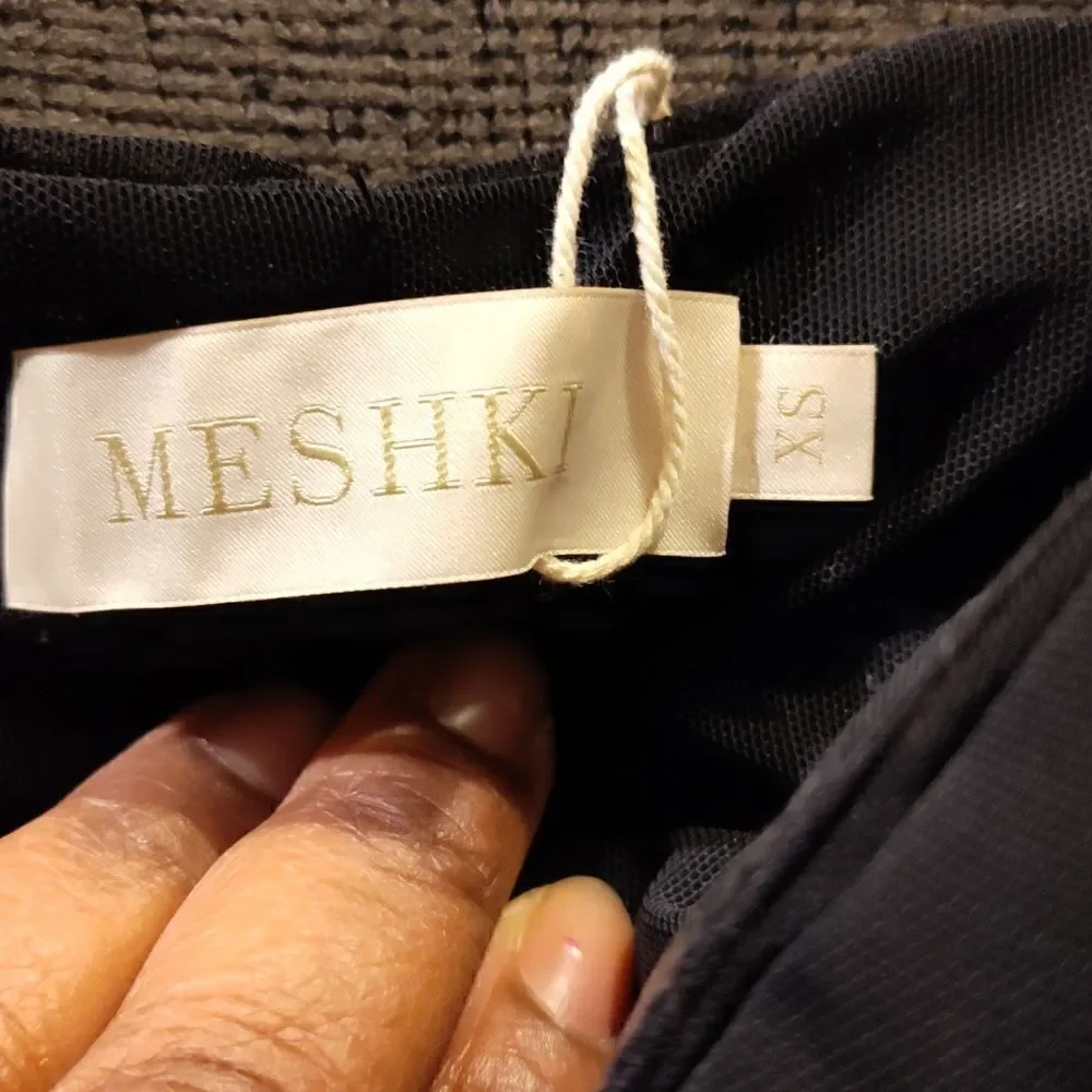 Meshki pearl ruched strapless top, black nwt🎉 will remove soon!! - Picture 3 of 5